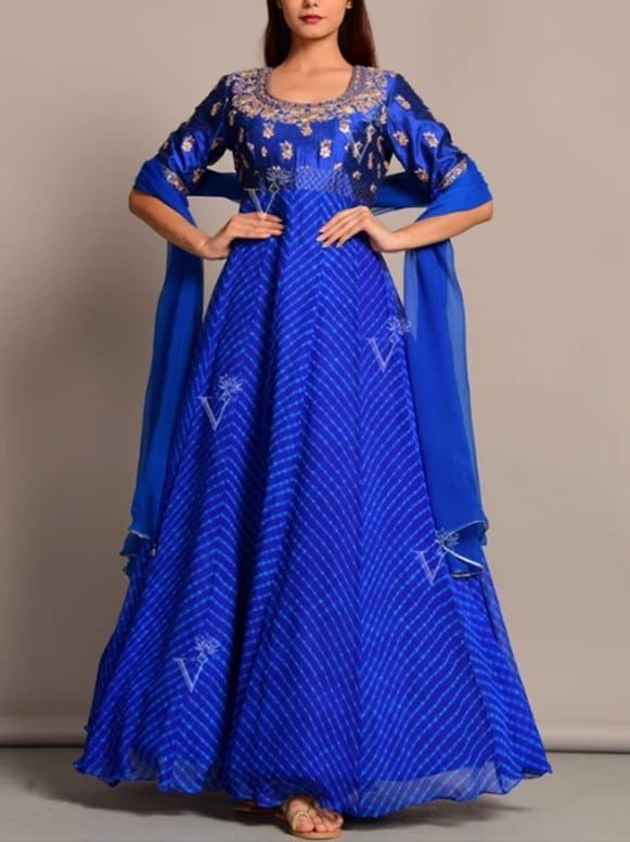 Vasansi Blue Anarkali Suit Set