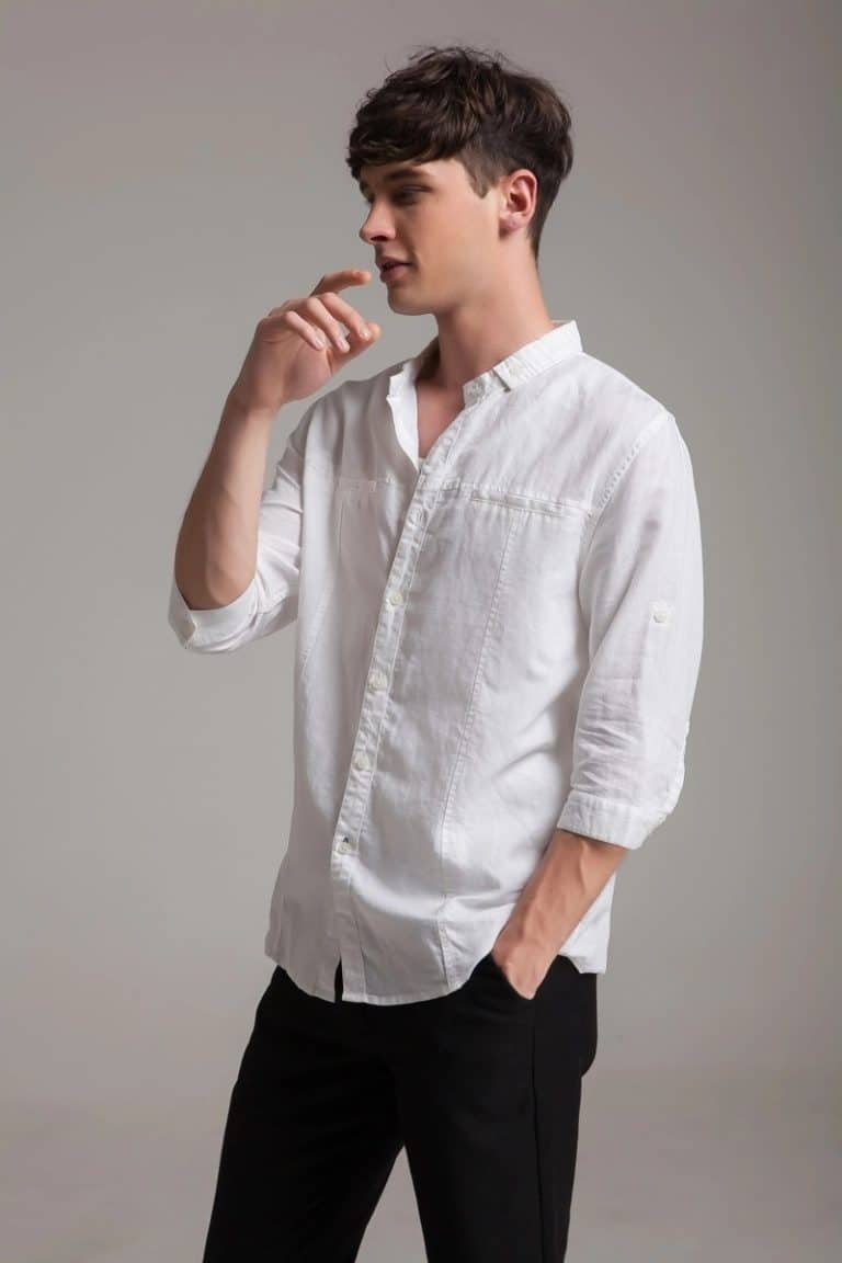 white long sleeve outfit men's
