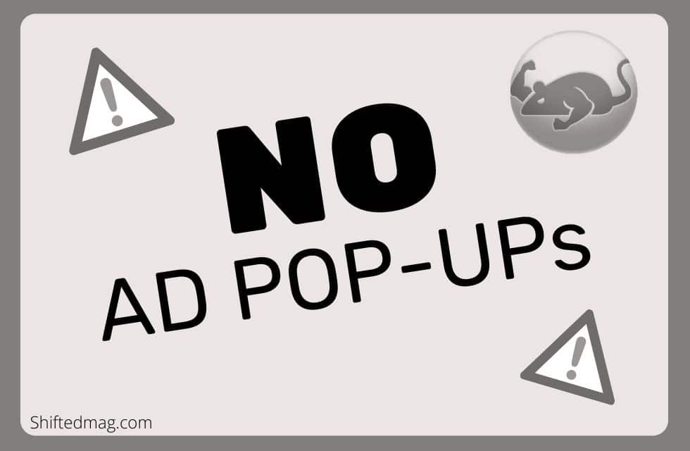 No ad pop-up