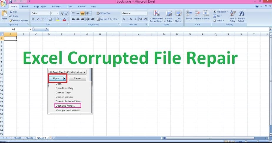 Repair Corrupt Excel Files