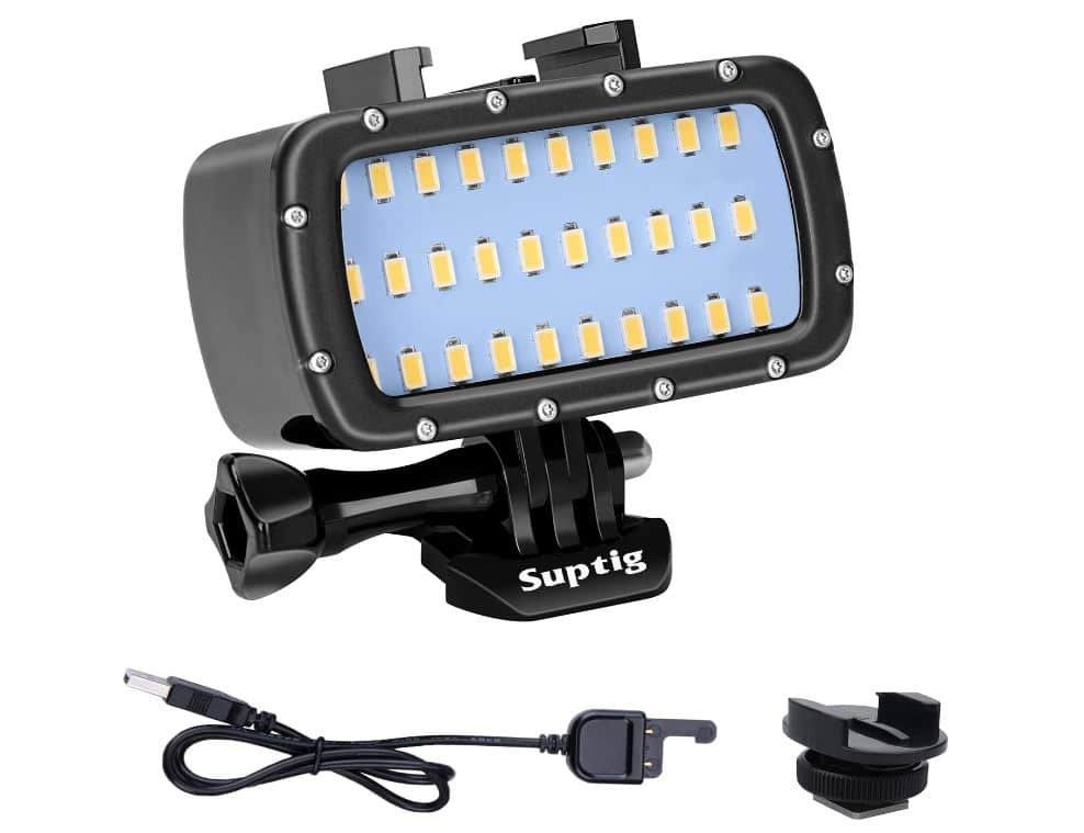 Suptig 30 LED Video Light Waterproof Light