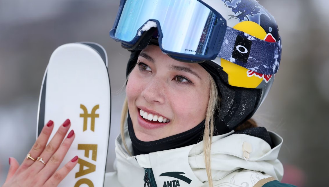 Eileen Gu competing at Milano Cortina 2026