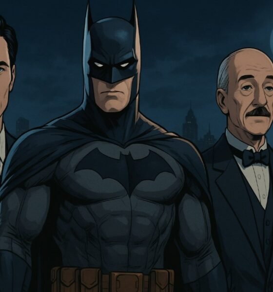 Bruce Wayne, Batman, and Alfred Pennyworth