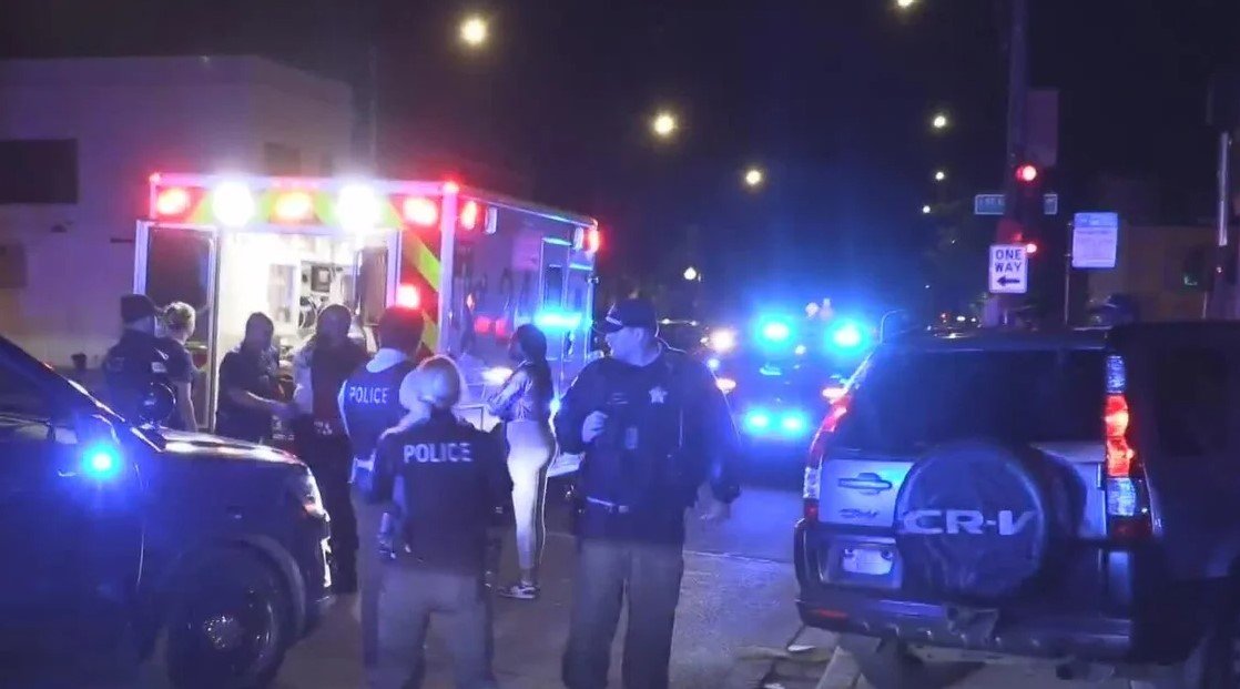 Police also detained two people near the lounge