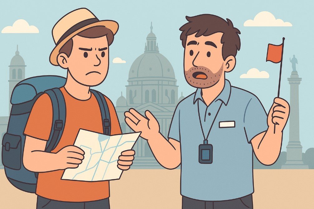 The Traveler Hired the Wrong Tour Guide