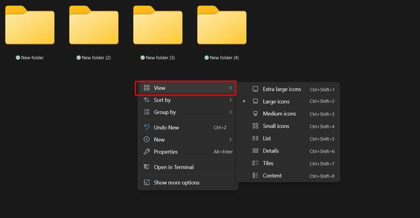 Changing View Options