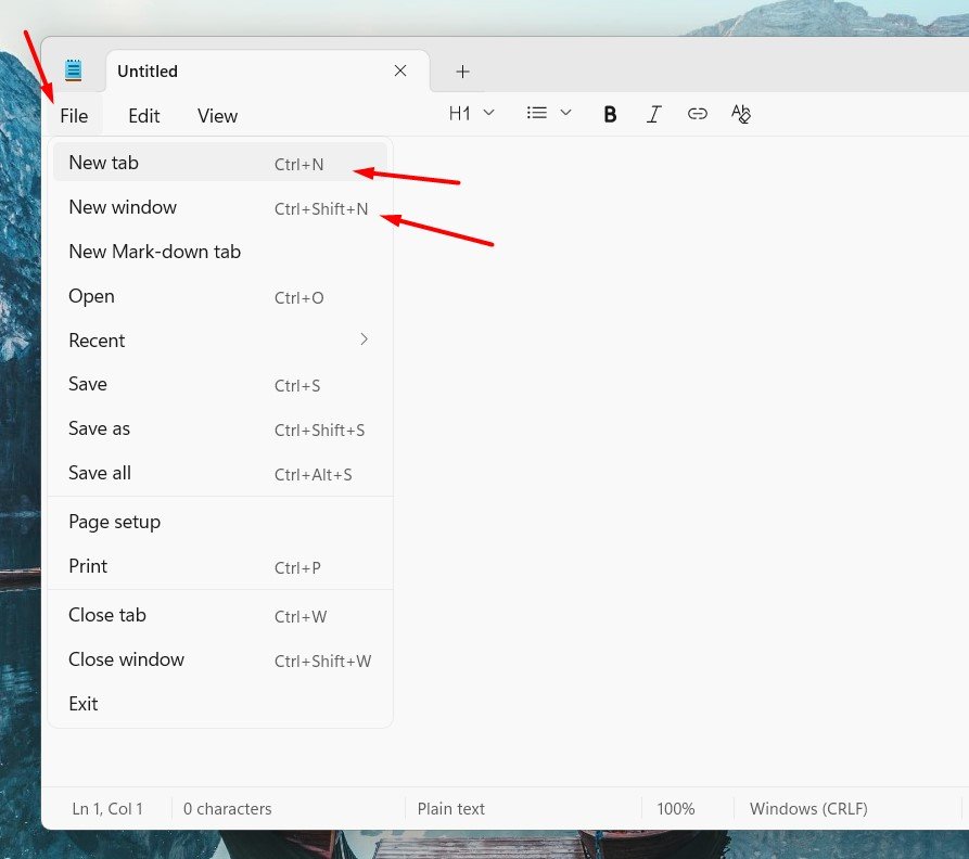Creating a New File