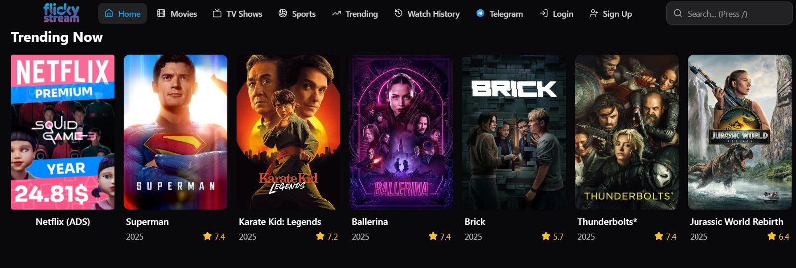 FlickyStream movies