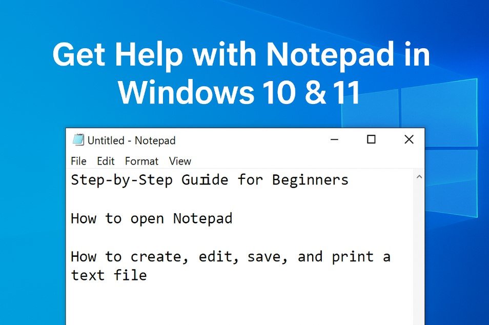Get Help with Notepad in Windows