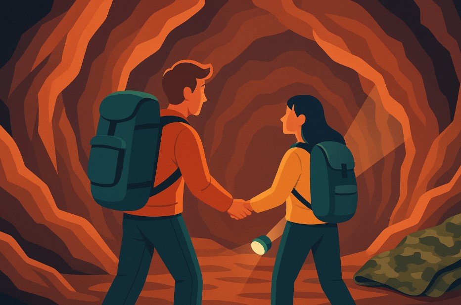 Never Go Alone in cave