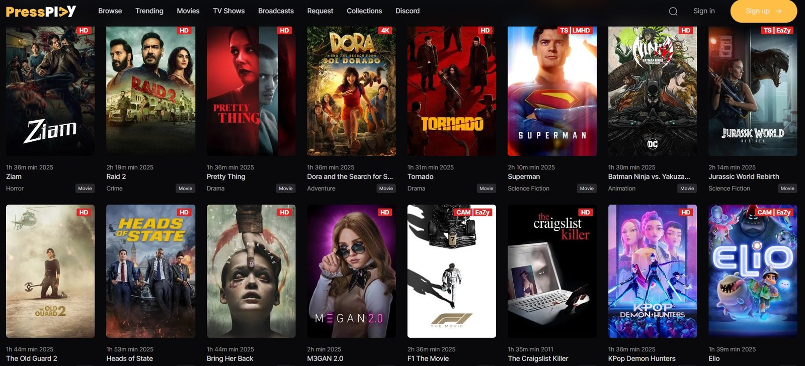 PressPlay movies