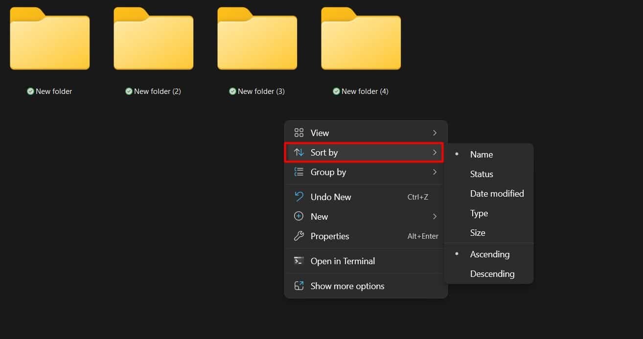 Sorting Options