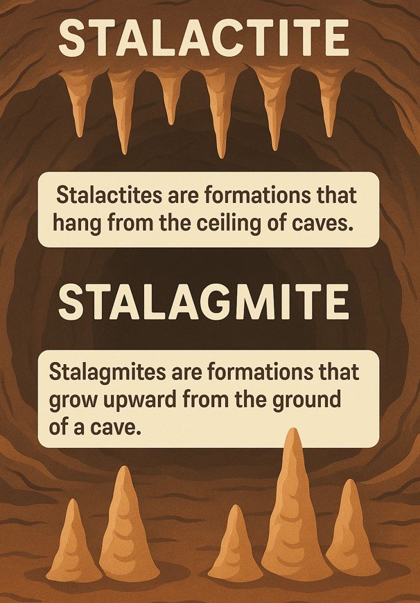 Stalagmite vs Stalactite