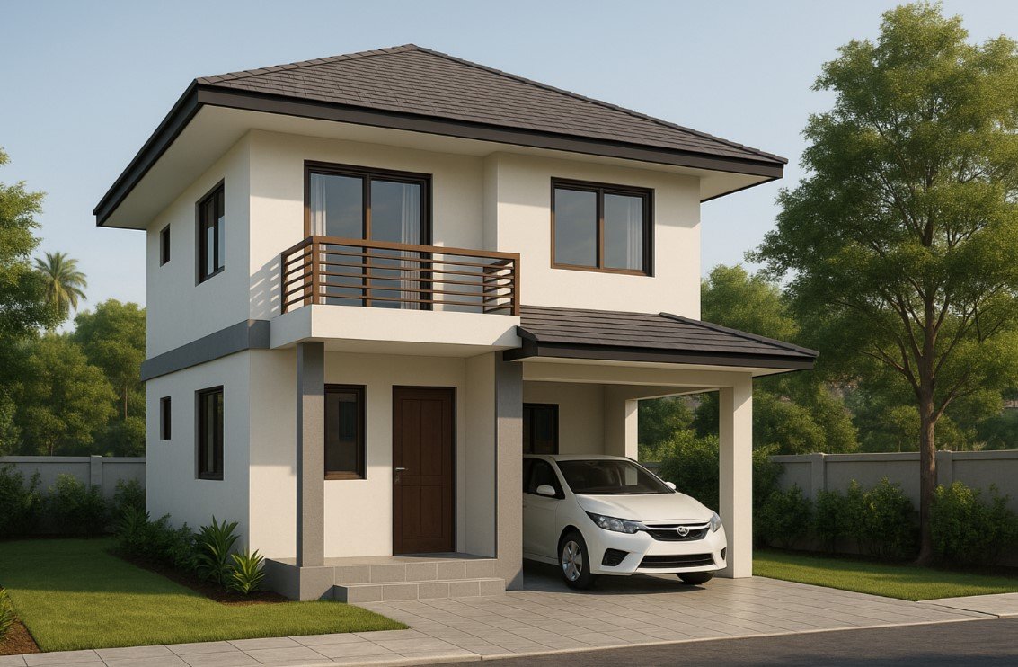 filipino low cost 2 storey house design