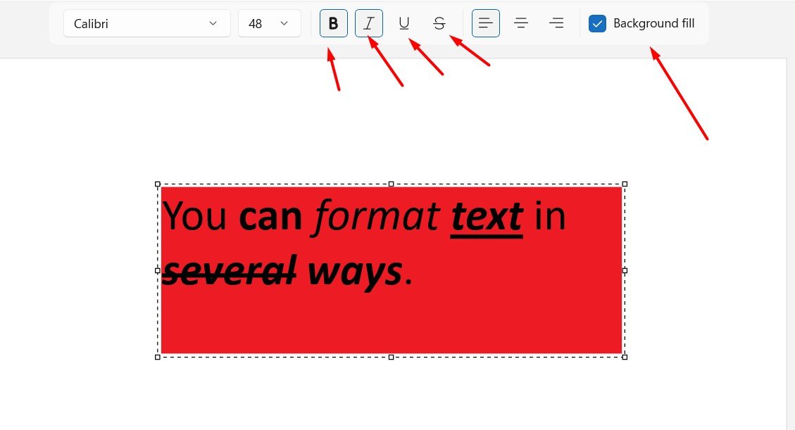 format text in several ways.