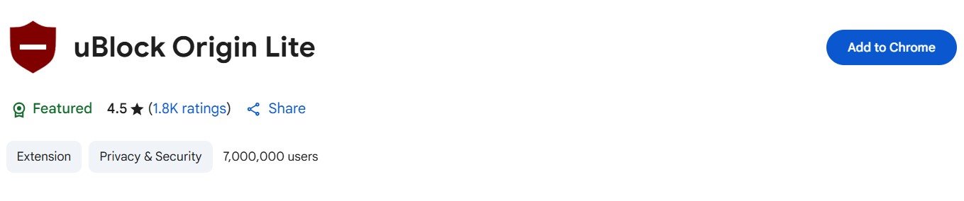 uBlock Origin Lite