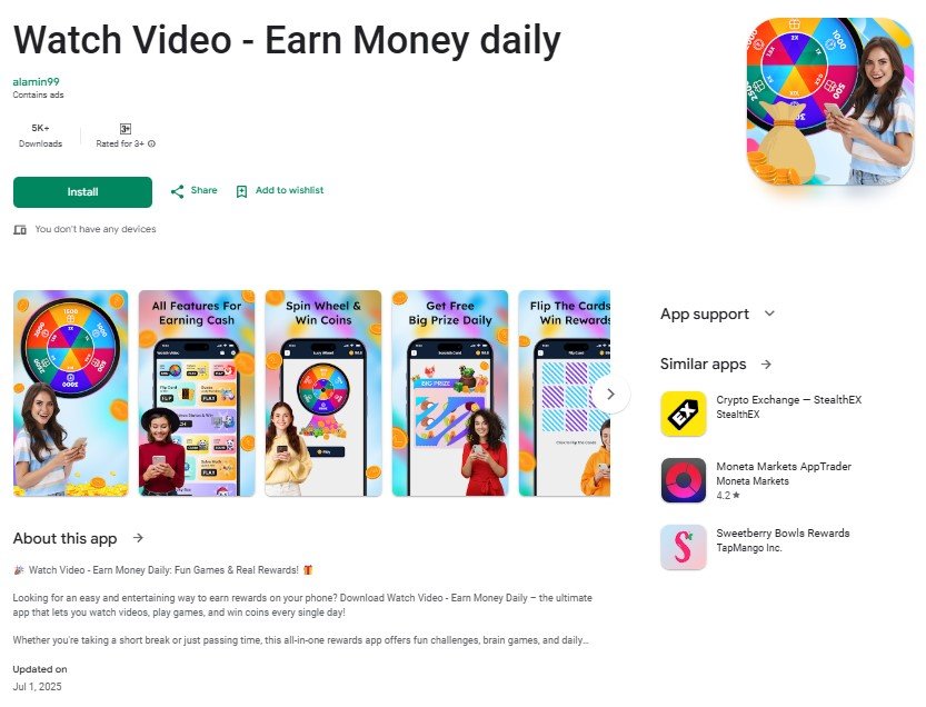 Watch Video & Earn Money App