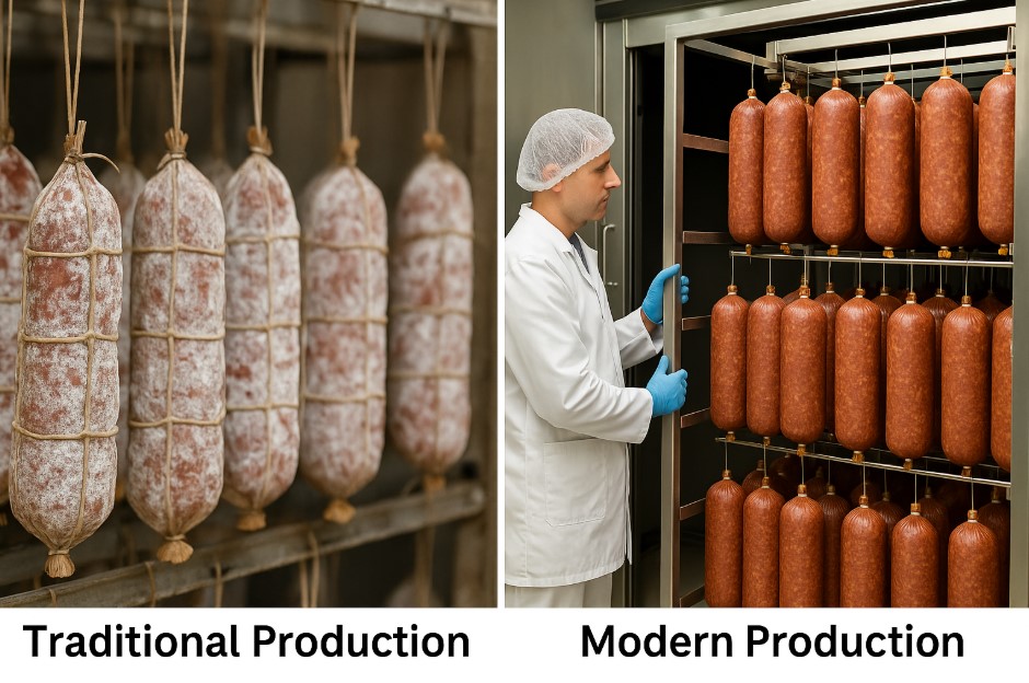 Traditional Production vs Modern Production