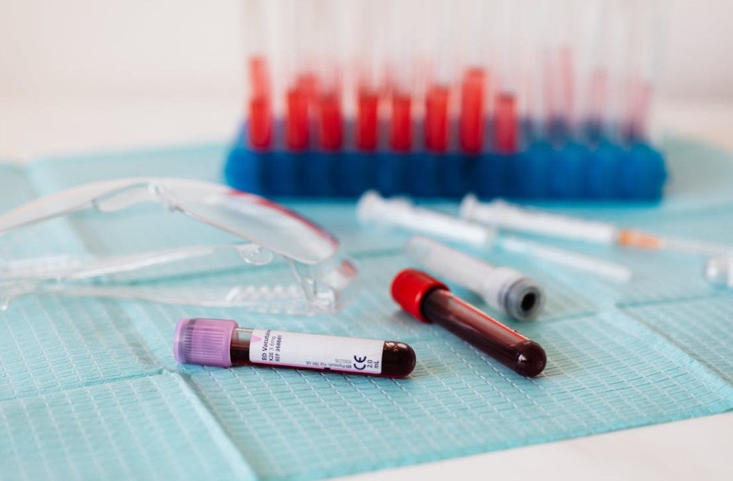 various medical equipment for taking blood