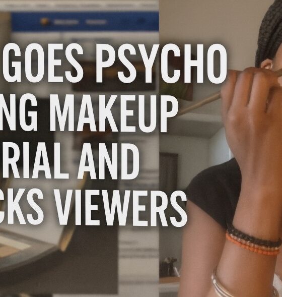 girl goes psycho during makeup tutorial