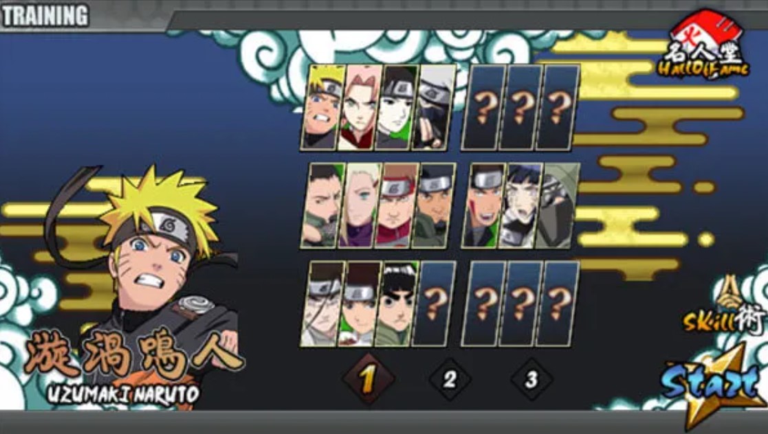 Naruto Senki is a 2D action game