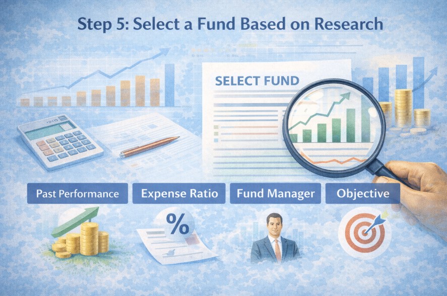 Select a fund based on research