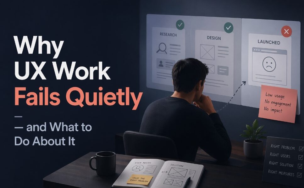 Why UX Work Fails Quietly — and What to Do About It
