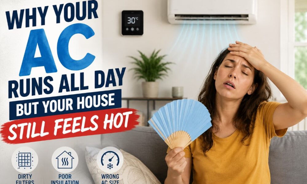 Why Your AC Runs All Day but Your House Still Feels Hot