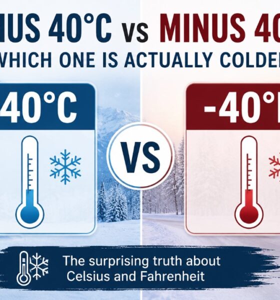 Minus 40°C vs Minus 40°F