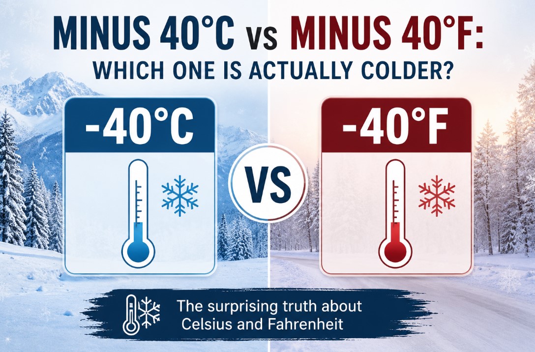 Minus 40°C vs Minus 40°F