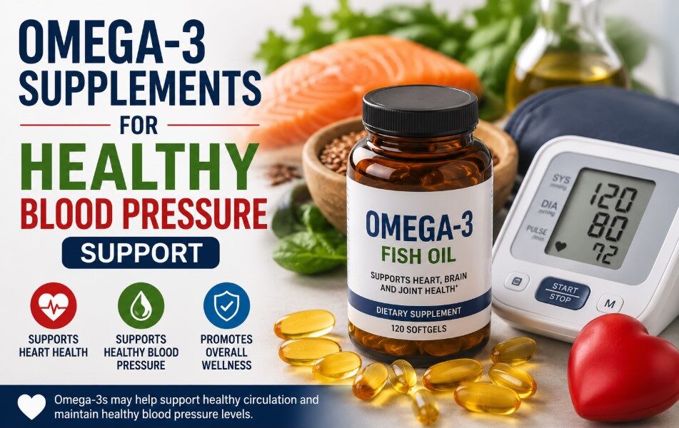 Omega-3 Supplements for Healthy Blood Pressure Support
