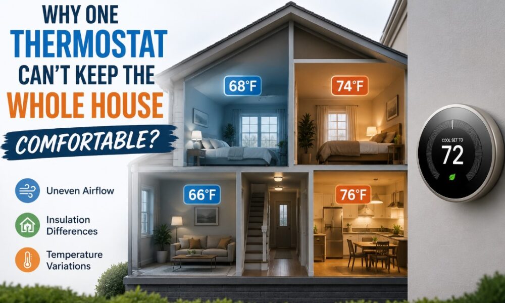 Why One Thermostat Can’t Keep The Whole House Comfortable?