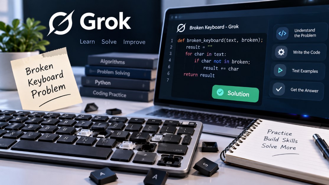 Broken Keyboard Grok Answer