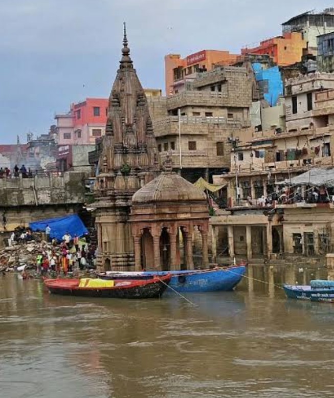 Manikarnika Ghat and the River Ganga