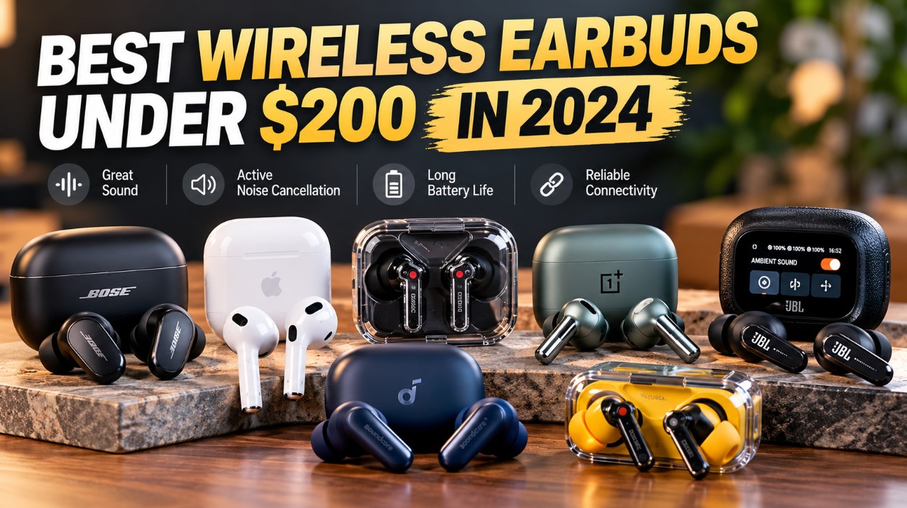best wireless earbuds under 200 dollars 2024